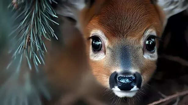 Alert Eyes of a Deer in the Wild