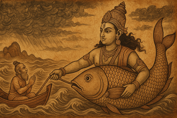 Lord Vishnu as Matsya