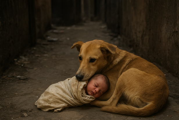 a dog saved a baby